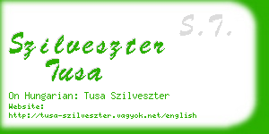 szilveszter tusa business card